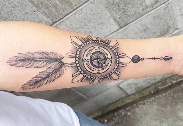 Motive männer kompass tattoos ▷ Armband