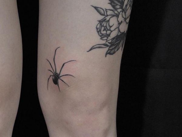 Spinne Tattoo Design auf der Bein