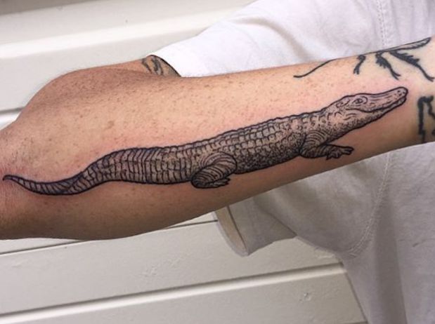 Krokodile Tattoo Design am Unterarm