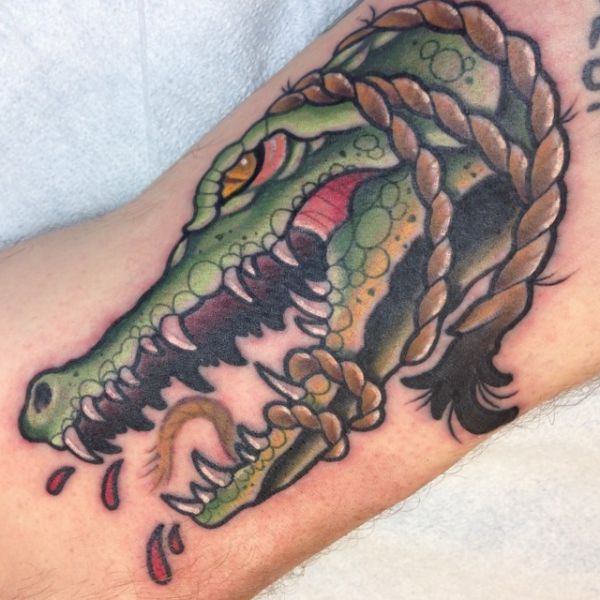 Krokodile Gebunden Tattoo Motive