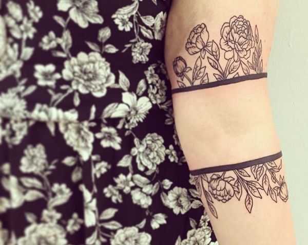 Blumen Armband Tattoos für Frauen