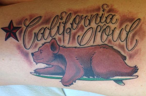 Kalifornien Bär Tattoo Idee