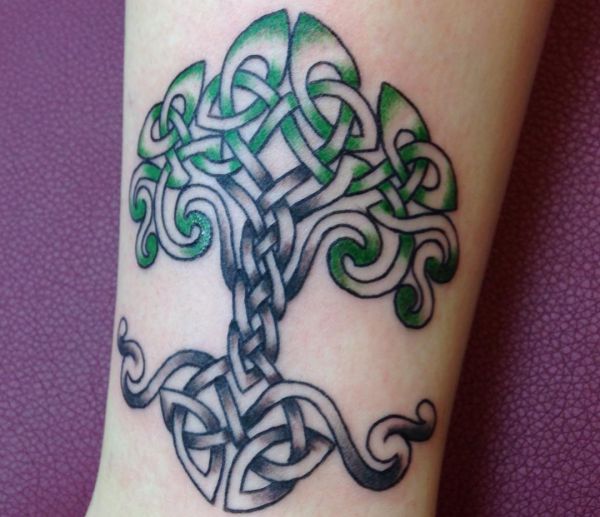Keltisch Baum des Lebens Tattoo am Handgelenk