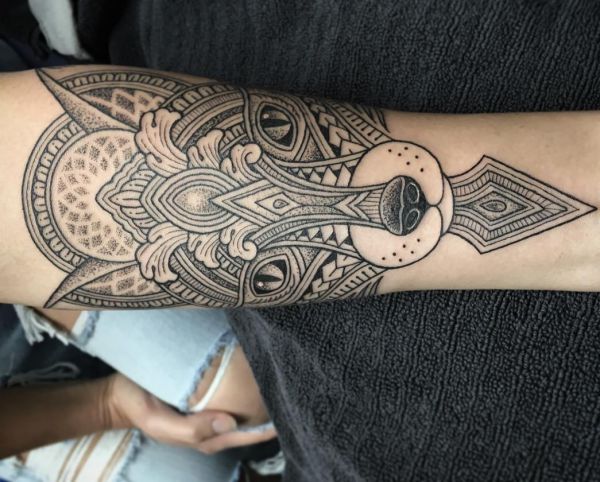 Fuchs Kopf Tattoo Design auf dem Arm