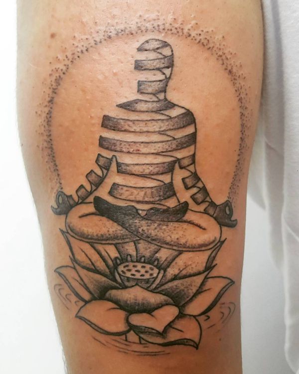 Lotus Tattoo Idee auf der Bein
