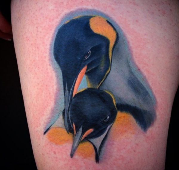 Pinguin Kopf Tattoo Design