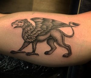 Greif Tattoo Design am Oberarm