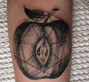Geometrisch Apfel Tattoo Design