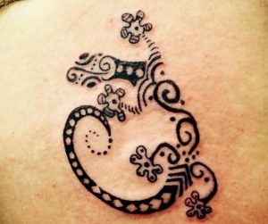 Salamander Eidechsen Tattoo Design