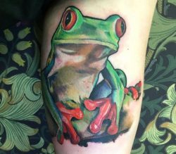 Realistisch Frosch Tattoo Design