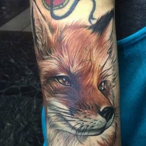 Realistisch Fuchs auf dem Arm