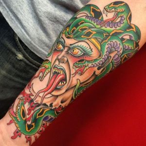 Medusa Tattoo Design am Unterarm