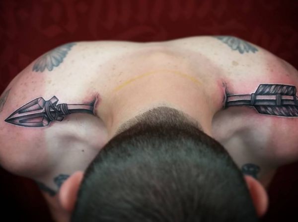 Motive schulterblatt tattoo männer Rosen Tattoo: