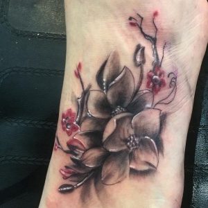 Blumen Fuß Tattoo