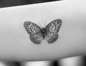 Schmetterling Tattoo Design Schwarz und weiß