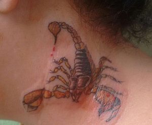 Skorpion Design um den Hals