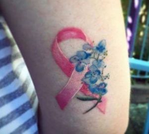 Bänder mit Blumen Tattoo für Hoffnung