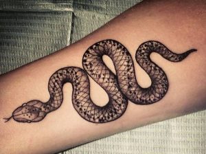 Schlange-Tätowierung auf dem Arm
