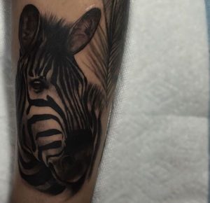 Zebra Design Realistisch auf dem Arm