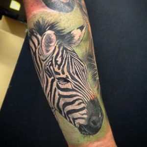 Realistisch Zebra Design auf dem Arm